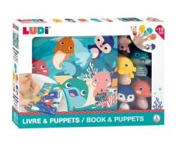Clearance Libro de Baño y 5 Marionetas de Dedo Niños Juguetes Niños 3 Años|Juguetes Para Niños De 18 Meses