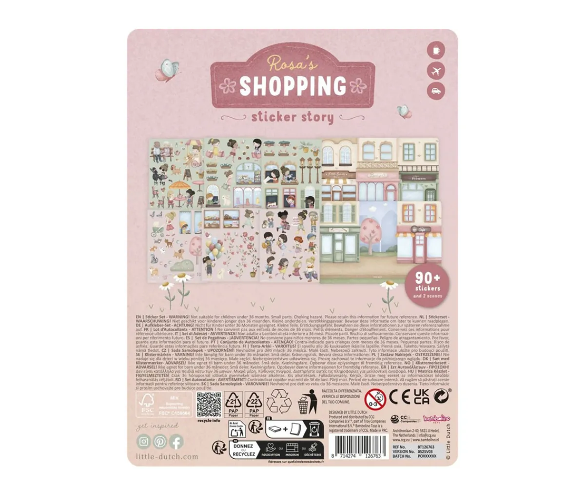 Manualidades Para Niños^Little Dutch Libro de Pegatinas Reutilizables Rosa y sus Amigos