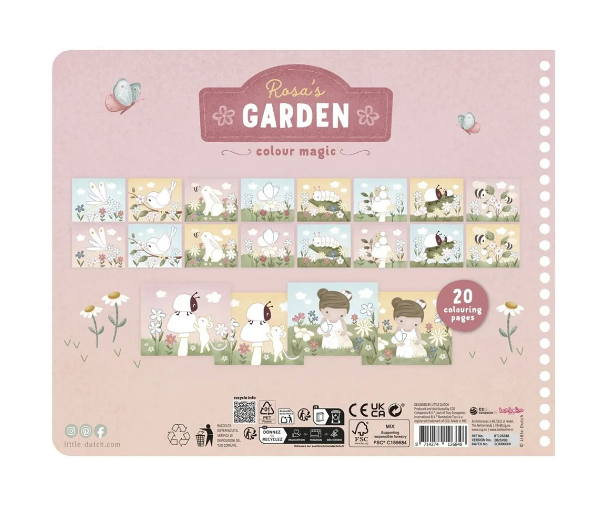 Manualidades Para Niños^Little Dutch Libro Mágico para Colorear Jardín de Rosa y sus Amigos