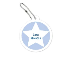 Llaveros Personalizados^Tutete Llavero Redondo Mochila Azul Estrella