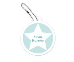 Llaveros Personalizados^Tutete Llavero Redondo Mochila Menta Estrella