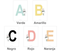 Láminas Personalizadas^Esther Gili Lámina Letra Conejo