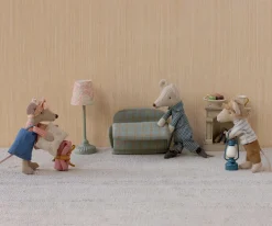 Casa De Muñecas De Madera^Maileg Lámpara de Pie Vintage Ratón Menta