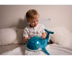Hot Luz Nocturna Recargable Tranquil Whale Azul Niños Proyectores Para Niños|Juguetes Para Recién Nacidos