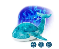 Hot Luz Nocturna Recargable Tranquil Whale Azul Niños Proyectores Para Niños|Juguetes Para Recién Nacidos