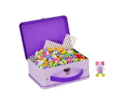 Hot Maletín Metálico Violeta Pastel 600 Piezas Niños Juguetes De Viaje|Juguetes Niños 4 Años