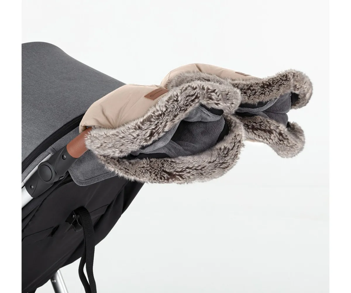 Accesorios Carrito Bebé^Petite&Mars Manoplas Térmicas Impermeables para Carrito Furry Rose Petal