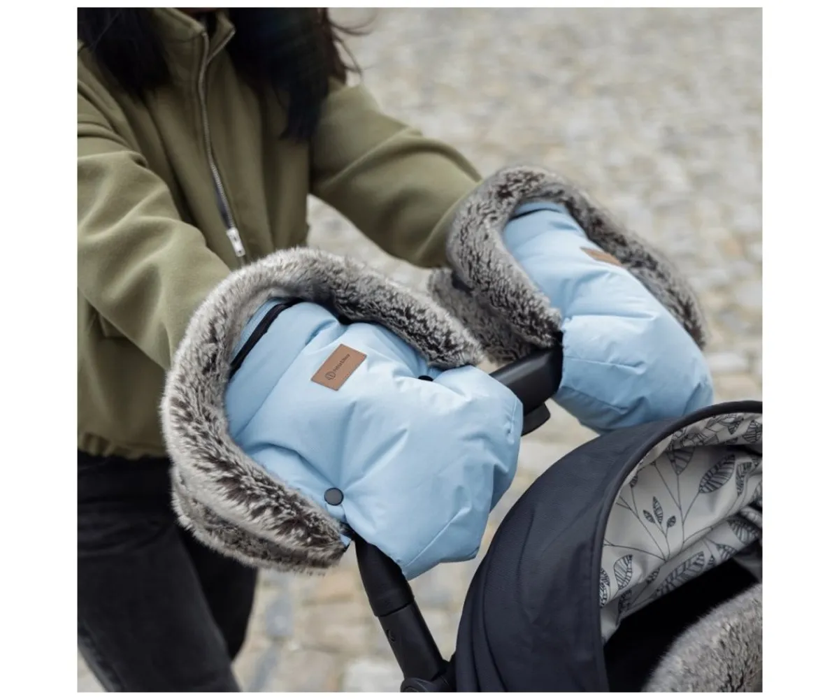 Accesorios Carrito Bebé^Petite&Mars Manoplas Térmicas Impermeables para Carrito Furry Rose Petal