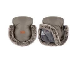 Accesorios Carrito Bebé^Petite&Mars Manoplas Térmicas Impermeables para Carrito Furry Mocha Mousse