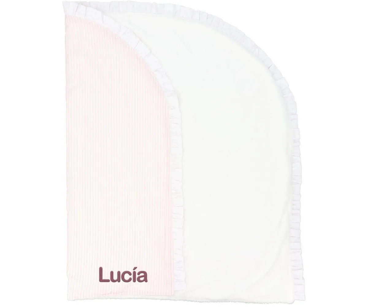 Mantas^Cristina de Jos'h Manta Arrullo Dorset Rosa Personalizable