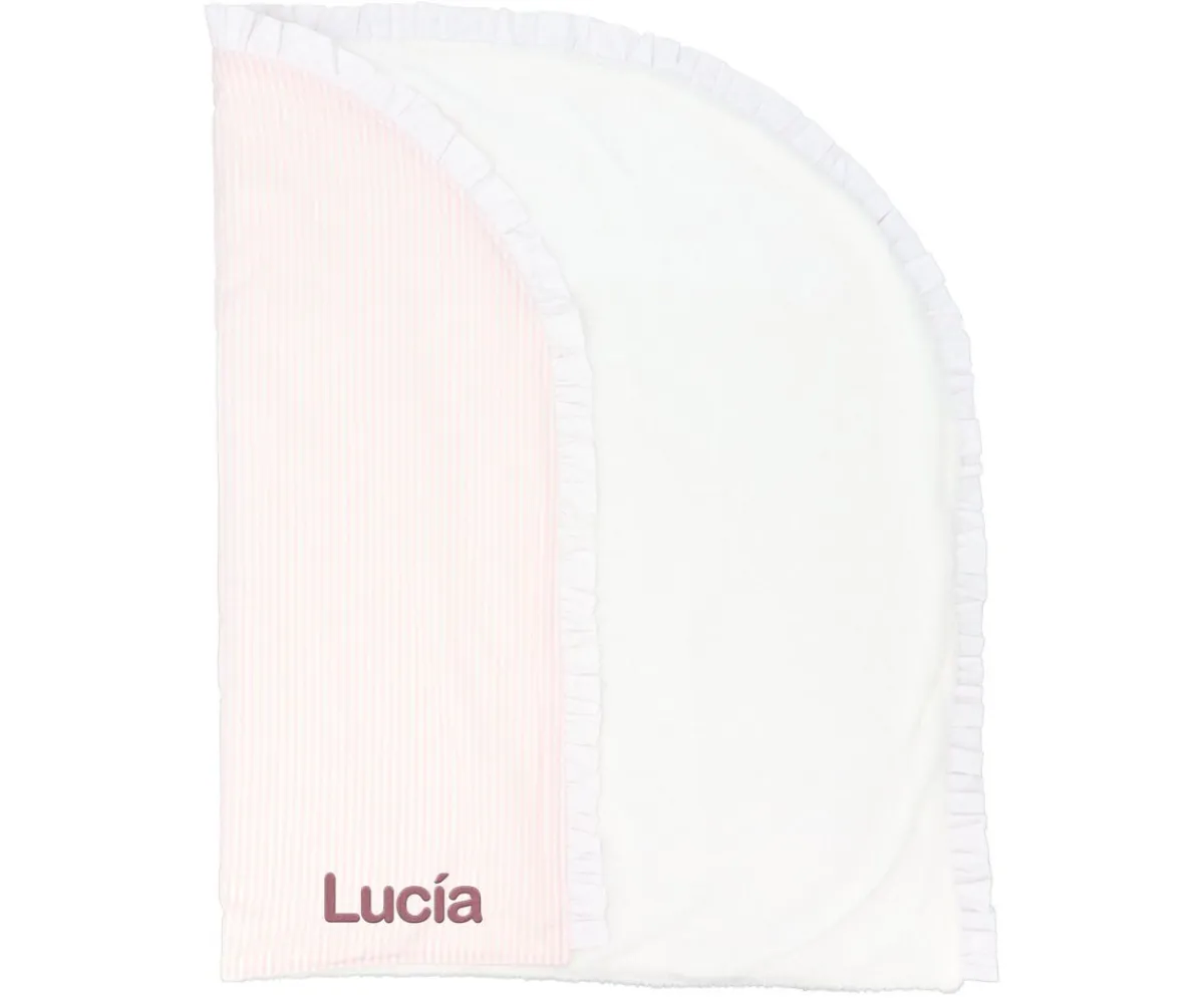 Mantas^Cristina de Jos'h Manta Arrullo Dorset Rosa Personalizable