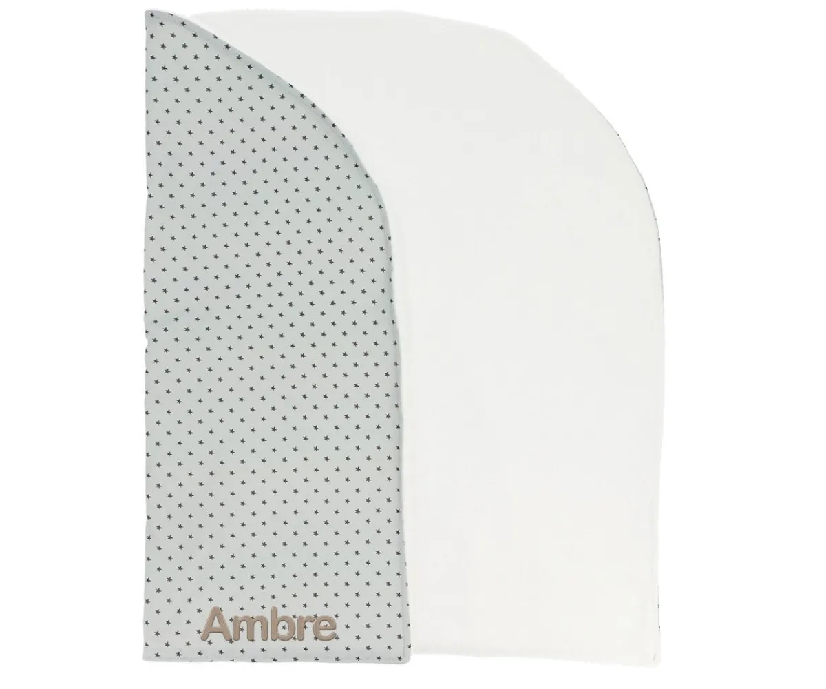 Mantas^Cristina de Jos'h Manta Arrullo Mini Star Grey Personalizable