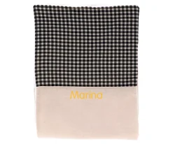 Mantas^Cristina de Jos'h Manta Coralina Vichy Negro Personalizable