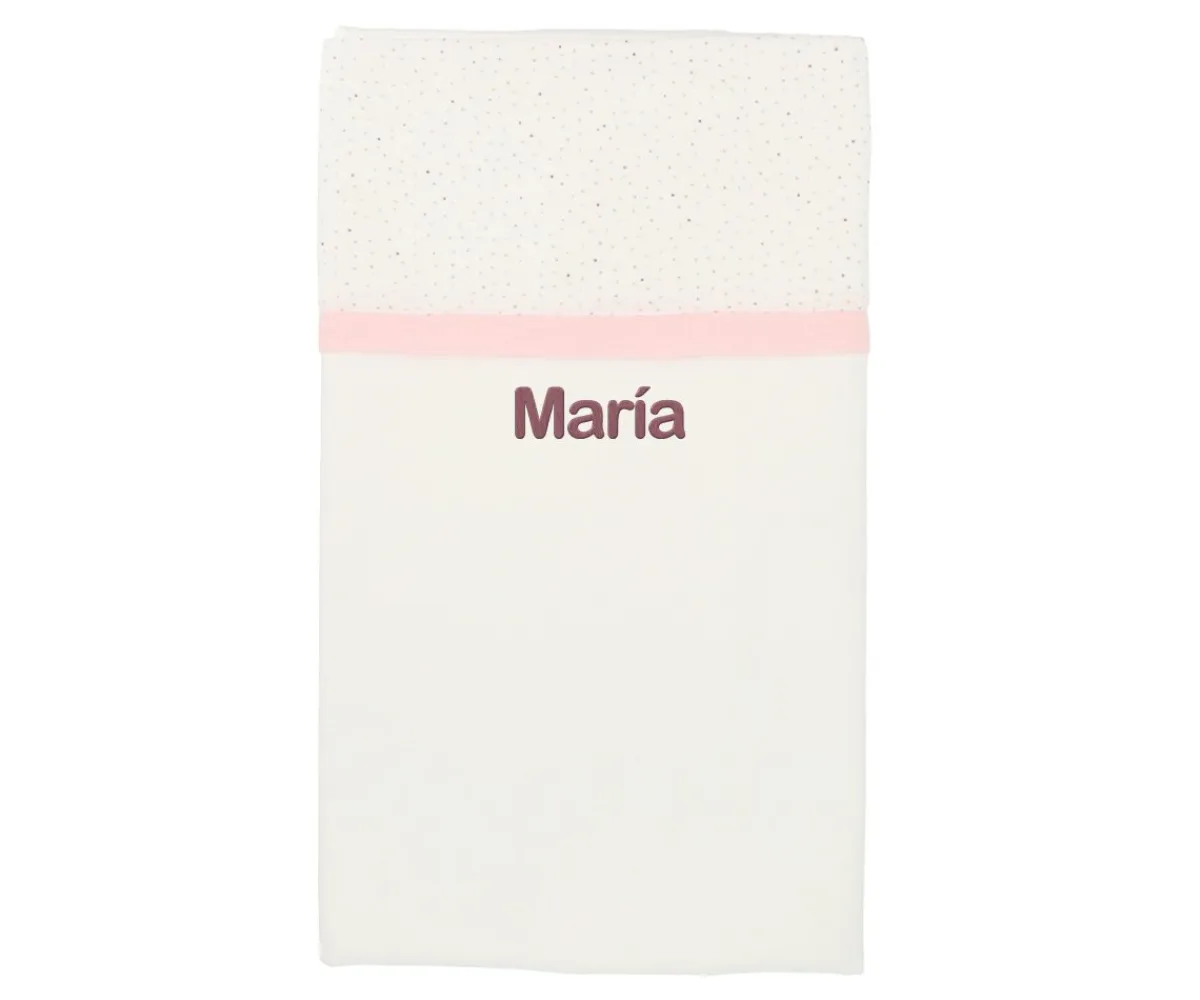 Mantas^Cristina de Jos'h Manta Rainbow Dots Rosa Personalizable