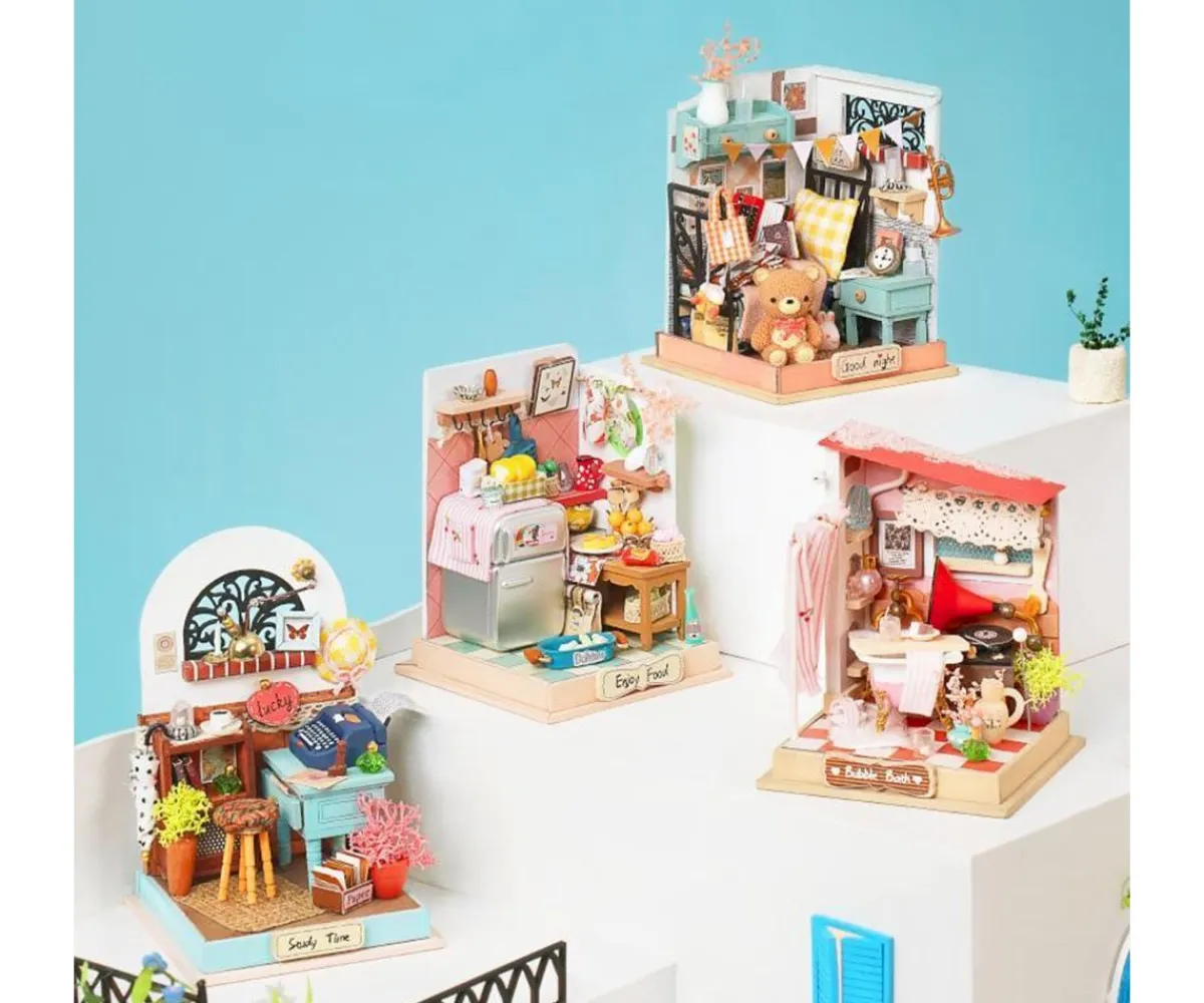 Juguetes Niños + 10 Años^Rolife Maqueta en Miniatura Cuarto de Baño de Burbujas