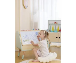 New Mesa de Dibujo y Biblioteca 2 en 1 Niños Juguetes Niños 3 Años|Mobiliario Infantil