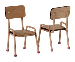 Casa De Muñecas De Madera^Maileg Mesa y 2 Sillas Ratón Dark Powder