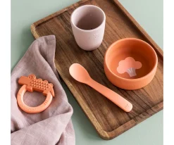 Vajilla Infantil^Done by Deer Mi Primera Vajilla de Silicona Papaya