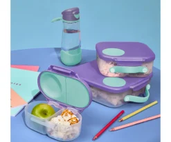 New Mini Caja de Almuerzo Lilac Pop Cajas De Almuerzo|Fiambreras Infantiles