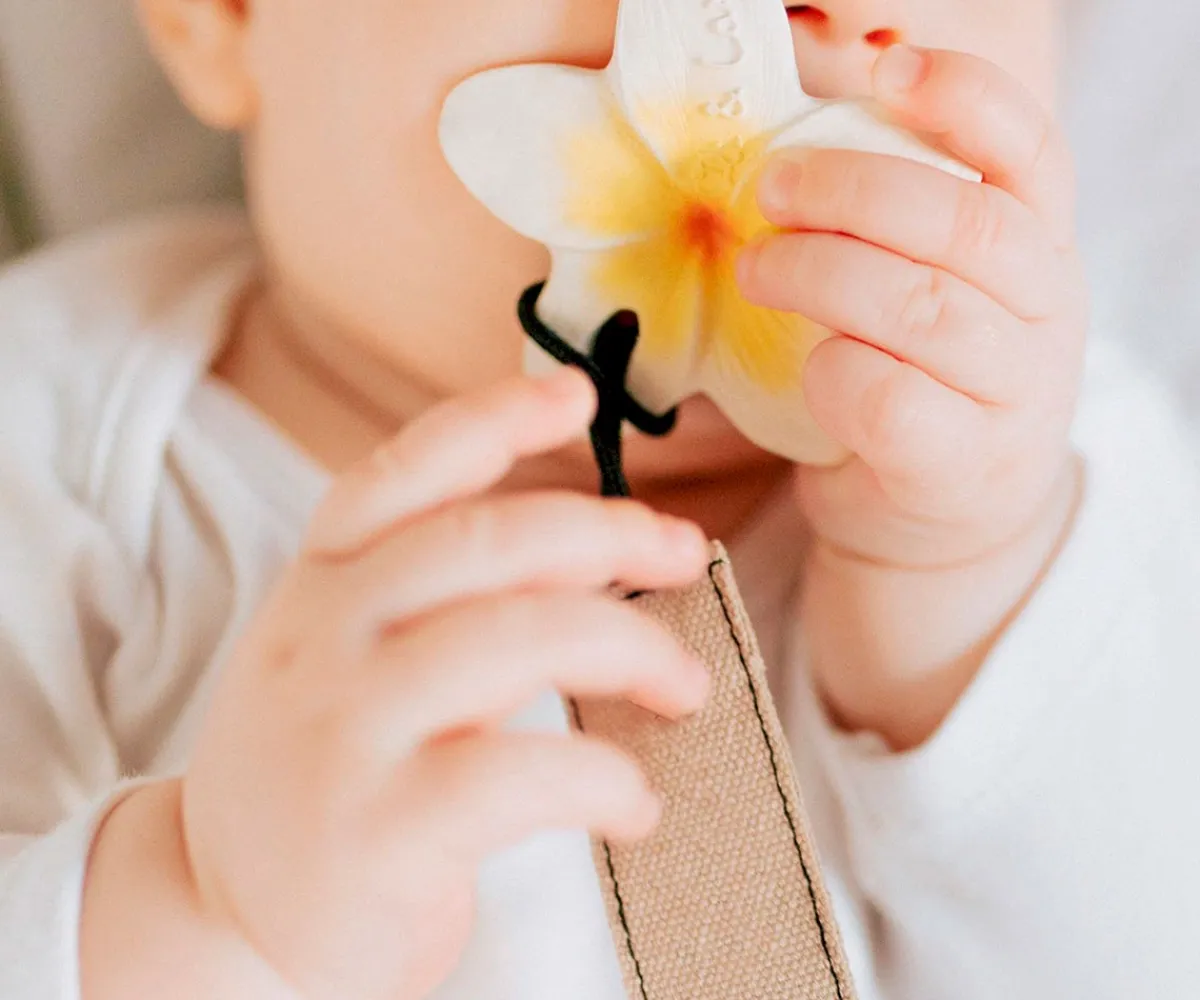 Outlet Mini Flor Mordedor Látex Oli&Carol Hawaii Flower Mordedores|Juguetes Para Niños De Un Año