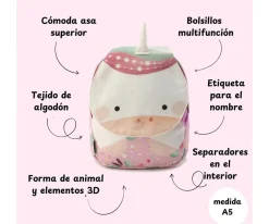 Mochilas Preescolar^Sassi Mini Mochila Unicornio Personalizable