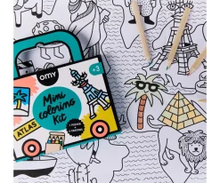 Manualidades Para Niños^Omy Mini Pocket Atlas para Colorear