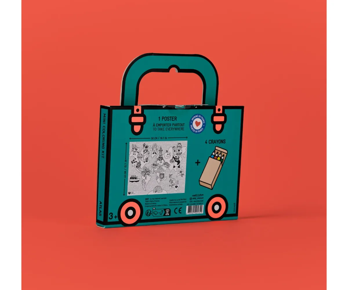 Manualidades Para Niños^Omy Mini Pocket Atlas para Colorear