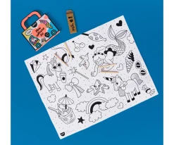 Manualidades Para Niños^Omy Mini Pocket Unicornio para Colorear