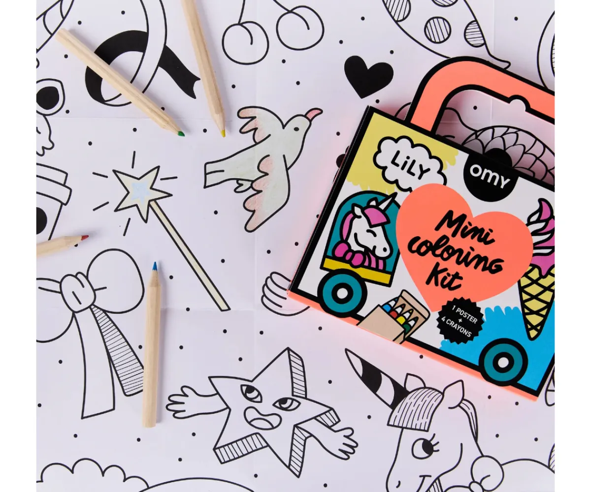 Manualidades Para Niños^Omy Mini Pocket Unicornio para Colorear