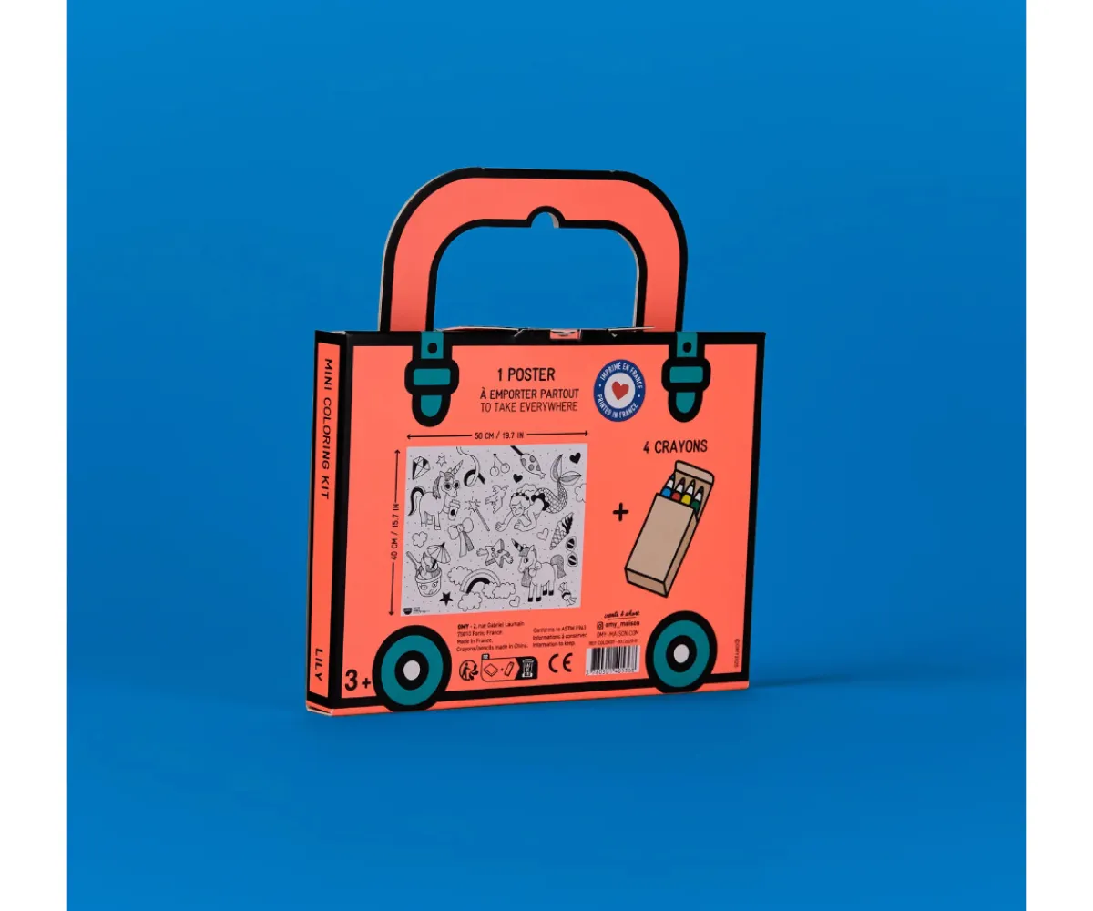 Manualidades Para Niños^Omy Mini Pocket Unicornio para Colorear