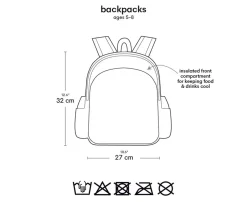 Mochilas Preescolar^A Little Lovely Company Mochila con Bolsillo Térmico Flower Garden