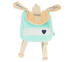 Mochilas Guardería^Baby Nat Mochila Conejo Poupi Mint Personalizable