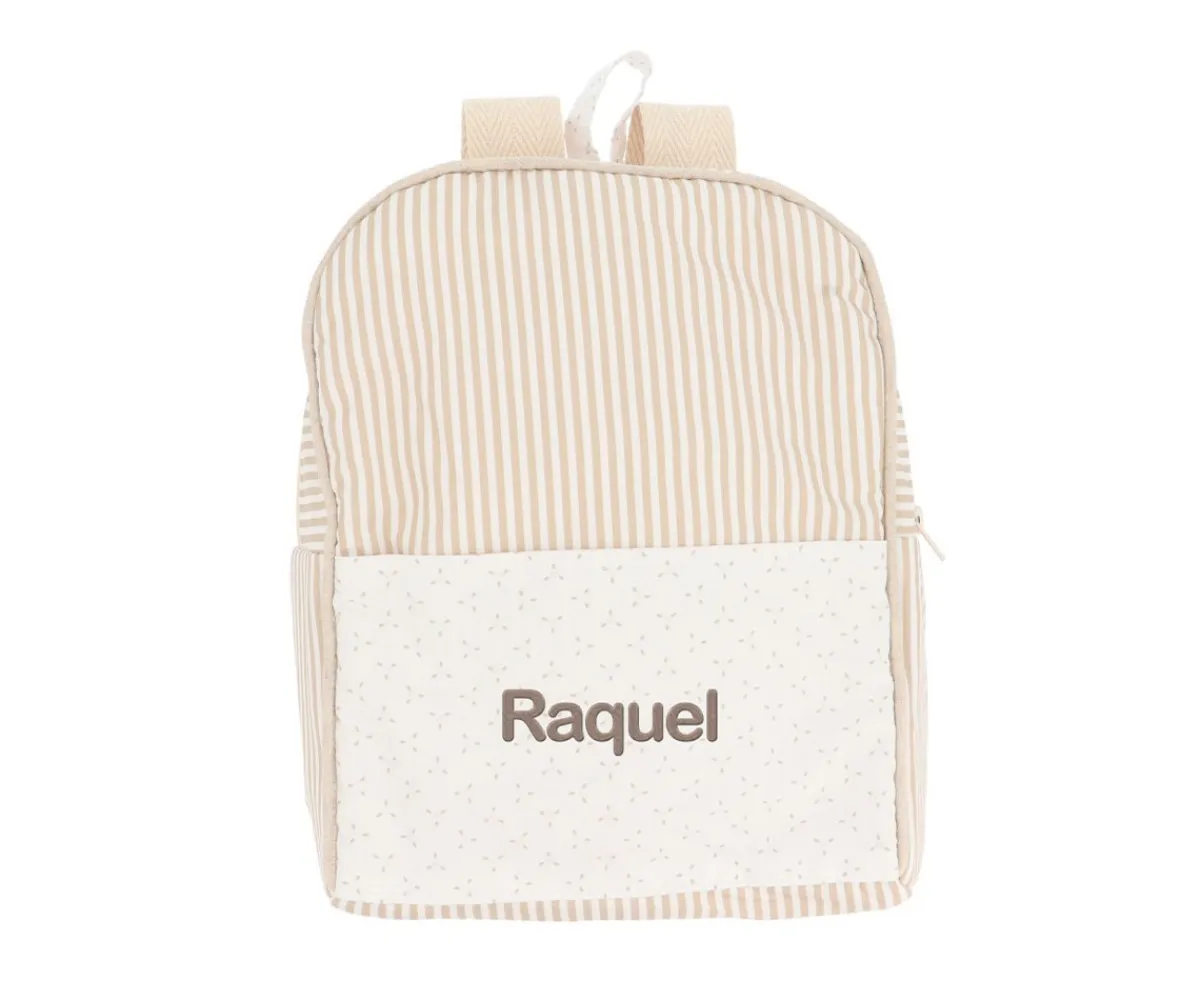 Mochilas Guardería^Cristina de Jos'h Mochila Dorset Beige Personalizable