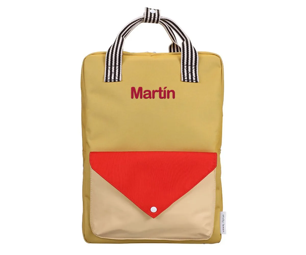 Mochilas Escolares^Sticky Lemon Mochila Grande Envelope Red Green