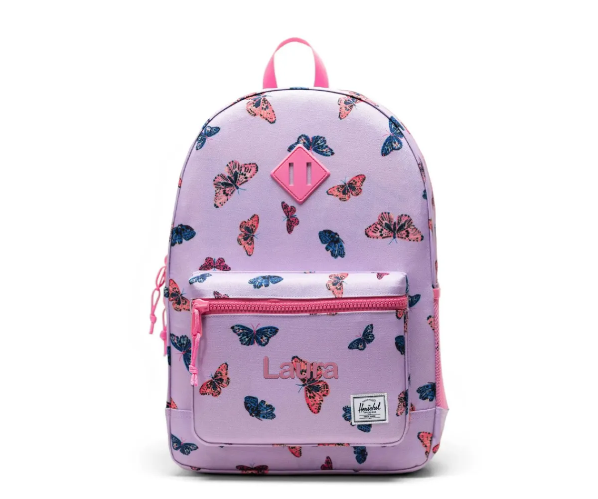 Mochilas Escolares^Herschel Mochila Heritage Youth Personalizable Butterfly Lavendula