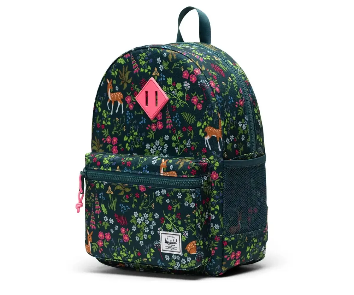 Mochilas Preescolar^Herschel Mochila Heritage Kids Personalizable Deer Woodland Dark Sea
