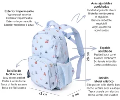 Mochila Infantil City Cars Personalizable Mochilas Preescolar|Colecciones Vuelta Al Cole