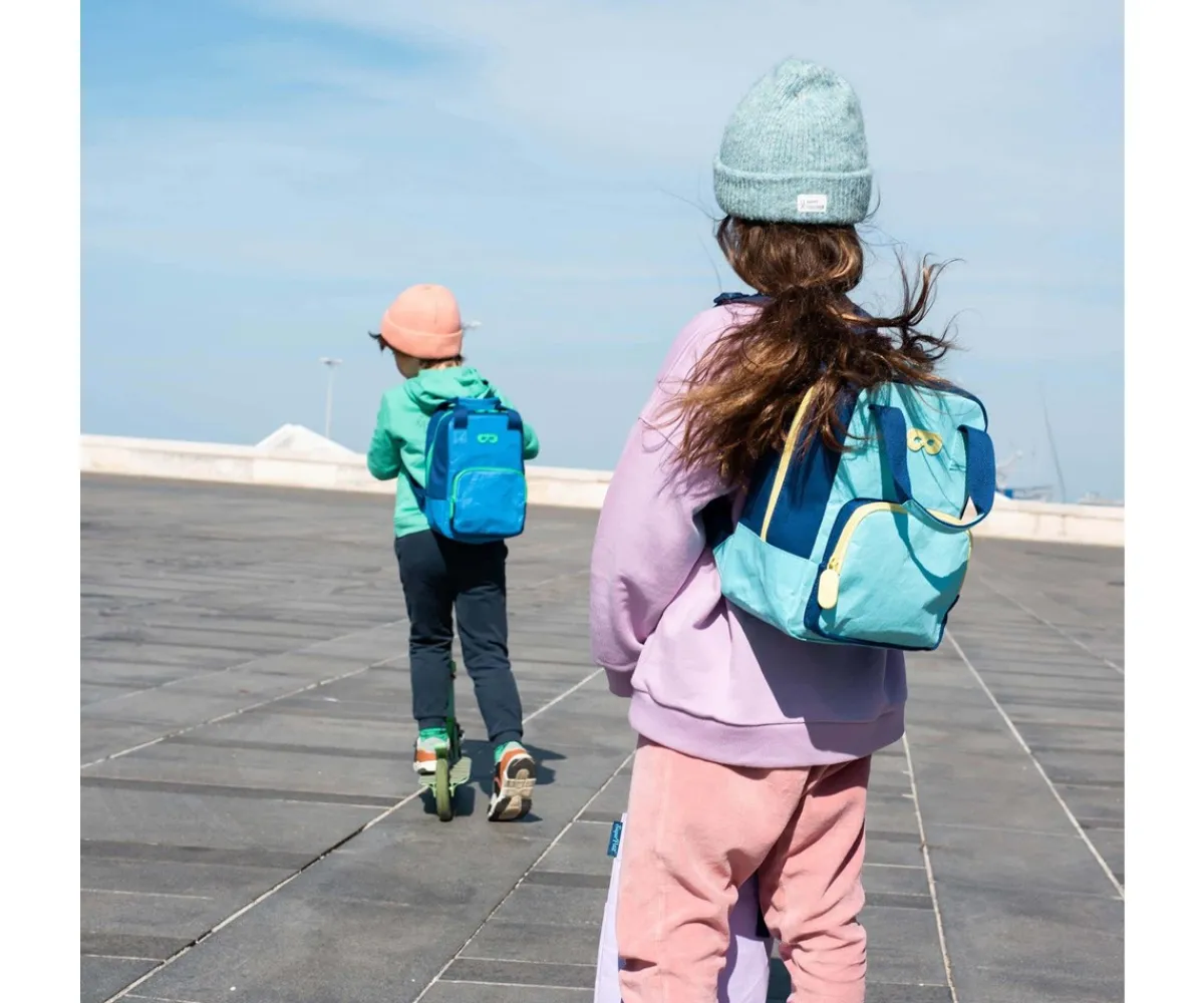 Mochilas Preescolar^SUPER PETIT Mochila Infantil Ecofriendly Azure Billy Personalizable