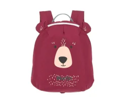 Mochilas Guardería^Lassig Mochila Infantil Mini Bear Burgundy Personalizable