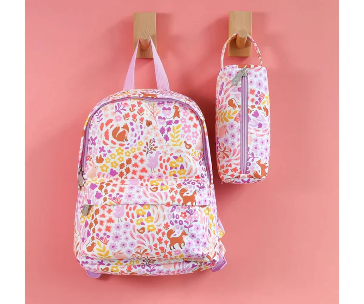 Mochilas Preescolar^A Little Lovely Company Mochila Infantil Mini Flowers Garden Personalizable