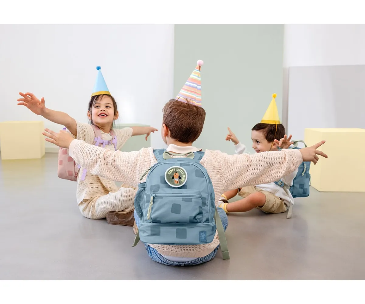 New Mochila Infantil Mini Pattern Party Blue / Green Mochilas Guardería|Mochilas Preescolar