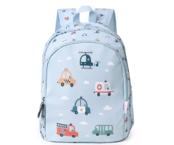 Clearance Mochila Mediana City Cars + Llavero Personalizable Mochilas Escolares|Colecciones Vuelta Al Cole