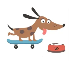 Clearance Mochila Mini Fashion Azul Personalizada Skater Dog Mochilas Preescolar|Colecciones Vuelta Al Cole