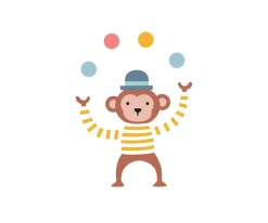 Clearance Mochila Mini Fashion Gris Personalizada Circus Mochilas Preescolar|Colecciones Vuelta Al Cole