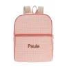New Mochila Nordic Check Blush Personalizable Mochilas Guardería|Mochilas Preescolar