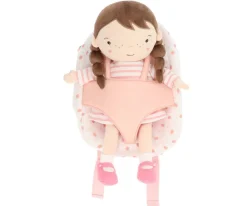 Juguetes Para Niños De 18 Meses^Monnëka Mochila para Muñecas Strawberries Blanca