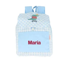 Outlet Mochila Pequeña Vichy Croc Personalizable Mochilas Guardería|Colecciones Vuelta Al Cole