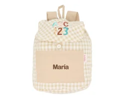Outlet Mochila Pequeña Vichy Funny Letters Personalizable Colecciones Vuelta Al Cole|Mochilas Guardería