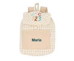 Outlet Mochila Pequeña Vichy Funny Letters Personalizable Colecciones Vuelta Al Cole|Mochilas Guardería