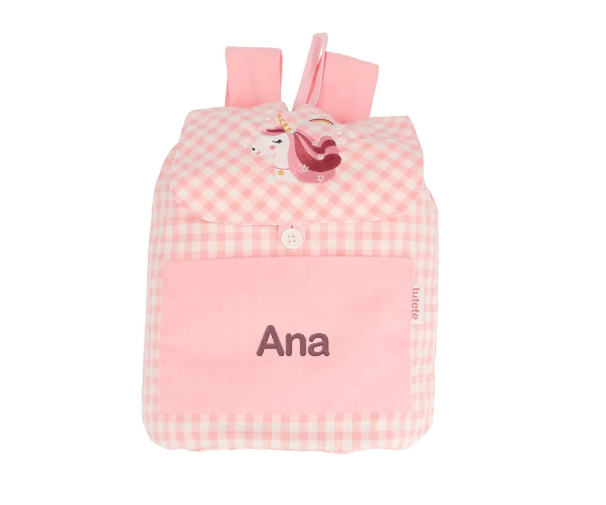 Outlet Mochila Pequeña Vichy Magical Unicorn Personalizable Mochilas Preescolar|Colecciones Vuelta Al Cole